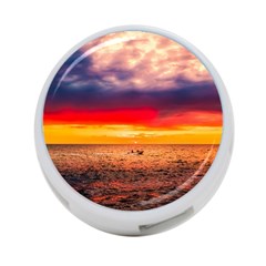 Denmark Sunset Dusk Sky Clouds Sea Ocean Water 4-port Usb Hub (two Sides) by danenraven