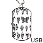 Tattoo Pattern Coin Purse Dog Tag USB Flash (One Side) Front