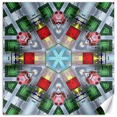 Geometric Symmetrical Symmetry Data Futuristic Canvas 20  X 20  by Ravend