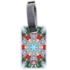 Geometric Symmetrical Symmetry Data Futuristic Luggage Tag (two Sides) by Ravend