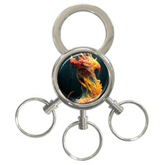 Flame Deep Sea Underwater Creature Wild 3-ring Key Chain by Pakemis