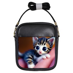 Cute Kitten Kitten Animal Wildlife 3d Girls Sling Bag by Pakemis