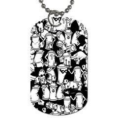 Graffiti Spray Can Characters Seamless Pattern Dog Tag (two Sides) by Pakemis