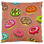 Doughnut Doodle Colorful Seamless Pattern Large Cushion Case (One Side) Front