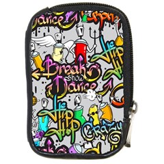 Hip Hop Background Compact Camera Leather Case by Pakemis