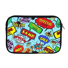 Comic Bubbles Seamless Pattern Apple Macbook Pro 17  Zipper Case by Pakemis