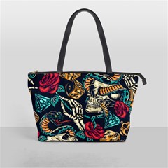 Vintage Art Tattoos Colorful Seamless Pattern Classic Shoulder Handbag by Pakemis