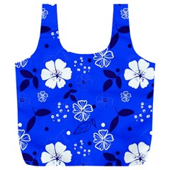 Blooming-seamless-pattern-blue-colors Full Print Recycle Bag (xxxl) by Pakemis