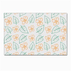 Hand-drawn-cute-flowers-with-leaves-pattern Postcard 4 x 6  (pkg Of 10) by Pakemis