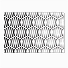 Halftone-tech-hexagons-seamless-pattern Postcard 4 x 6  (pkg Of 10) by Pakemis