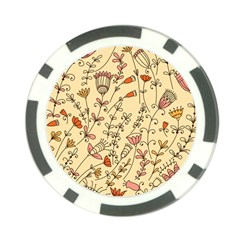 Seamless-pattern-with-different-flowers Poker Chip Card Guard by Pakemis