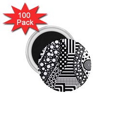 Black And White 1 75  Magnets (100 Pack)  by gasi