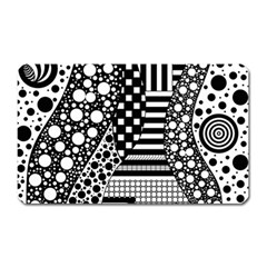 Black And White Magnet (rectangular) by gasi