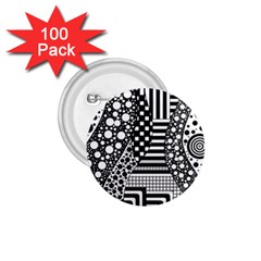 Black And White 1 75  Buttons (100 Pack)  by gasi