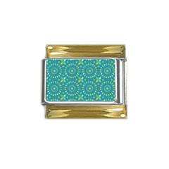 Kaleidoscope Jericho Jade Gold Trim Italian Charm (9mm) by Mazipoodles