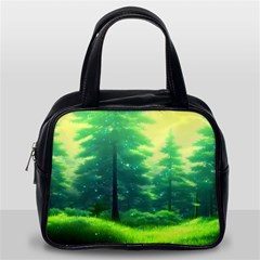 Anime Forrest Nature Fantasy Sunset Trees Woods Classic Handbag (one Side) by Uceng