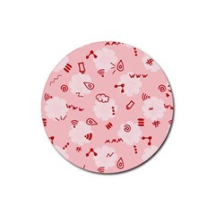 Background Graphic Beautiful Wallpaper Art Rubber Coaster (round) by Uceng