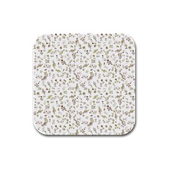 Background Ornamental Pattern Graphic Seamless Rubber Square Coaster (4 Pack) by Uceng