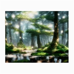 Forest Wood Nature Lake Swamp Water Trees Small Glasses Cloth (2 Sides) by Uceng