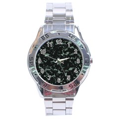 Pattern Texture Army Military Background Stainless Steel Analogue Watch by Uceng