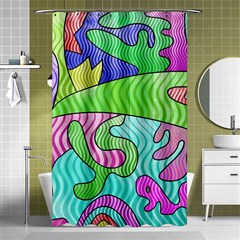 Colorful Stylish Design Shower Curtain 48  X 72  (small)  by gasi