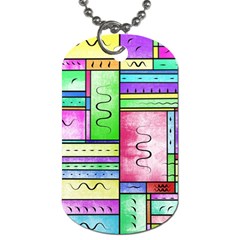 Colorful Pattern Dog Tag (two Sides) by gasi