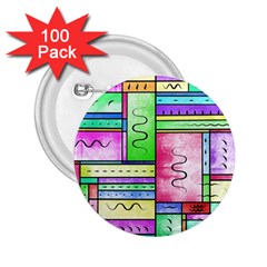 Colorful Pattern 2 25  Buttons (100 Pack)  by gasi