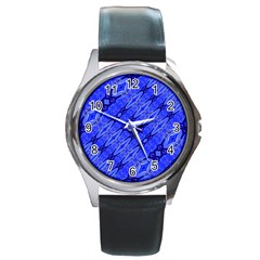 Abstract Tech Modern Pattern Round Metal Watch by dflcprintsclothing