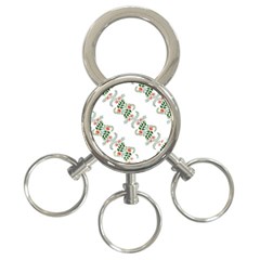 Background Ornamental Pattern Graphic Seamless 3-ring Key Chain by Pakemis