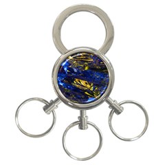 Space Futuristic Shiny Abstraction Flash Colorful 3-ring Key Chain by Pakemis