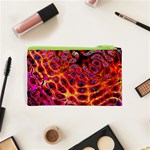 Fractal Black Texture Wallpaper Art Design Cosmetic Bag (XS) Back