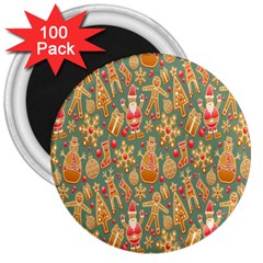 Pattern Seamless 3  Magnets (100 Pack) by artworkshop