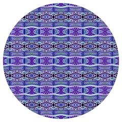 Vertical Striped Ornate Seamless Pattern Round Trivet by dflcprintsclothing