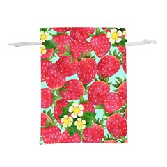 Strawberries-2 Lightweight Drawstring Pouch (m) by PaperDesignNest