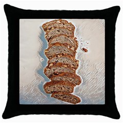 Bread Is Life - Italian Food Throw Pillow Case (black) by ConteMonfrey