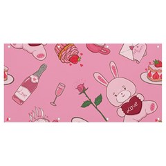 Valentine Pattern Banner And Sign 8  X 4  by designsbymallika