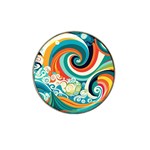 Wave Waves Ocean Sea Abstract Whimsical Hat Clip Ball Marker Front