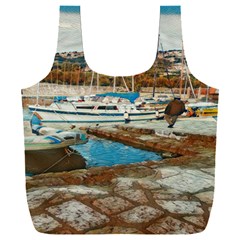 Alone On Gardasee, Italy  Full Print Recycle Bag (xxl) by ConteMonfrey