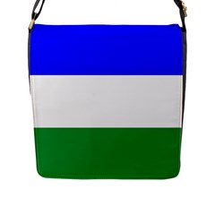 Ladinia Flag Flap Closure Messenger Bag (l) by tony4urban