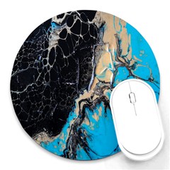 Mixing Acrylic Paints Round Mousepad by artworkshop