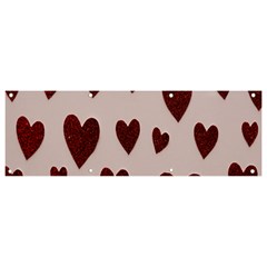 Valentine Day Heart Love Pattern Banner And Sign 9  X 3  by artworkshop