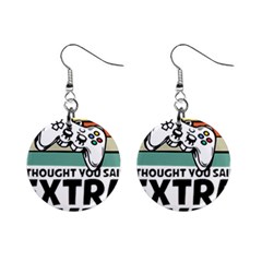 Video Gamer T- Shirt Exercise I Thought You Said Extra Lives - Gamer T- Shirt Mini Button Earrings by maxcute