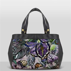 Dark Leaves Oversize Office Handbag by DinkovaArt