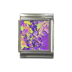 Purple Leaves Italian Charm (13mm) by DinkovaArt