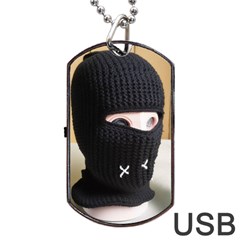 Ski Mask  Dog Tag Usb Flash (two Sides) by Holyville