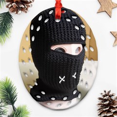 Ski Mask  Ornament (oval Filigree) by Holyville