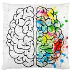 Brain-mind-psychology-idea-drawing Large Premium Plush Fleece Cushion Case (Two Sides) Back