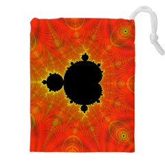 Fractal Mandelbrot Set Pattern Art Drawstring Pouch (4xl) by Ravend