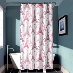 Eiffel Tower Pattern Wallpaper Shower Curtain 36  X 72  (stall)  by Ravend