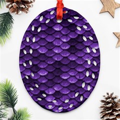 Purple Scales! Ornament (oval Filigree) by fructosebat